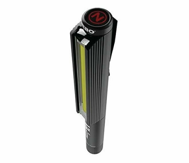 Nebo Larry2 Torcia LED 60 Lumen + Luce Lavoro 160 Lumen, Clip Magnetica Girevole 180°, Impugnatura Ergonomica