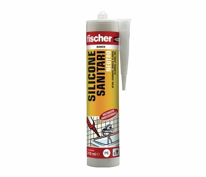 FISCHER - SILICONE PER SANITARI NEUTRO BIANCO SNS 310 ML.