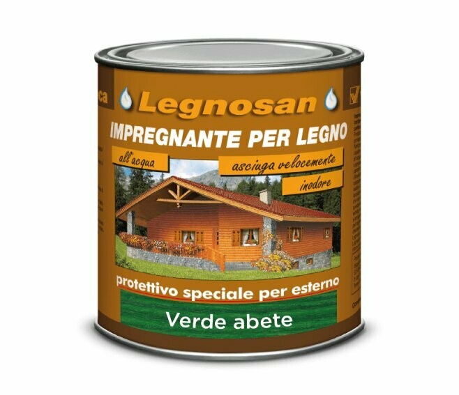 VELECA - LEGNOSAN VERDE ABETE ML. 750 IMPREGNANTE ALL'ACQUA PER LEGNO