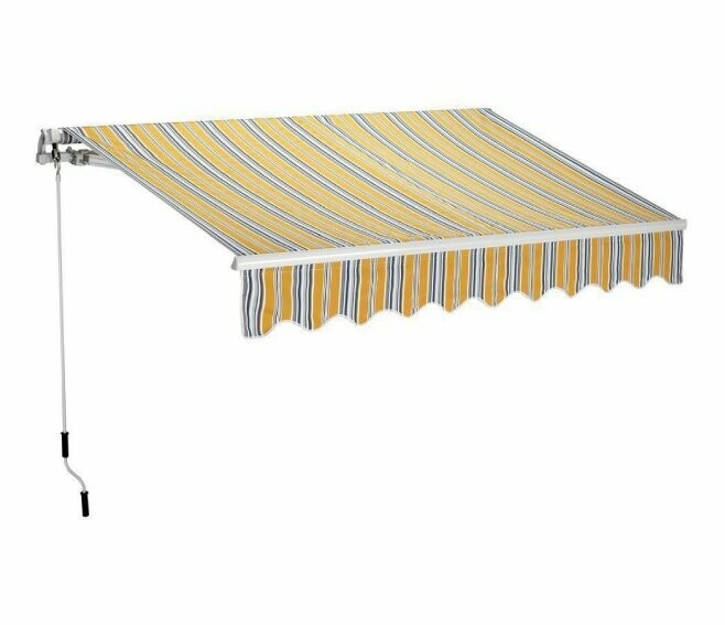 GARDEN FRIEND - TENDA DA SOLE BARRA QUADRA 300 X 200 CM. RIGA GIALLA