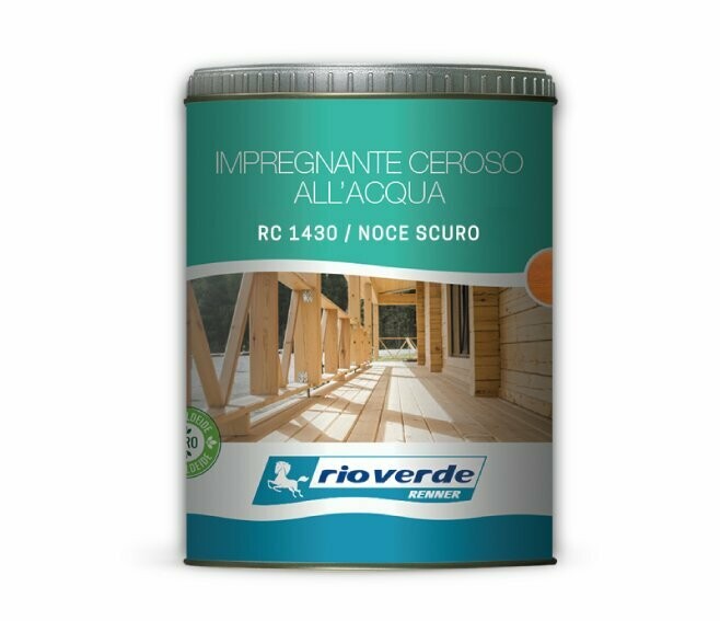 RIO VERDE - IMPREGNANTE CEROSO ALL'ACQUA COLORE NOCE SCURO 0,75 LT. RC1430