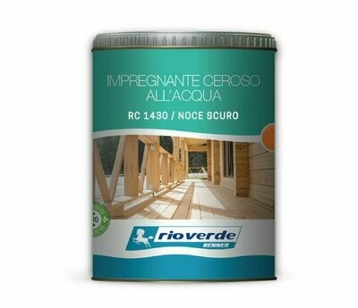 RIO VERDE - IMPREGNANTE CEROSO ALL'ACQUA COLORE NOCE SCURO 0,75 LT. RC1430