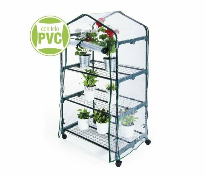 VERDELOOK - SERRA RETTANGOLARE CON RUOTE A 3 RIPIANI CON APERTURA A CERNIERA, 69X49X128 CM, CON TELO TRASPARENTE IN PVC, SERRA DA GIARDINO E BALCONE, PER PROTEZIONE PIANTE, PER GIARDINAGGIO VERDELOOK - SERRA RETTANGOLARE CON RUOTE A 3 RIPIANI CON APERTURA A CERNIERA, 69X49X128 CM, CON TELO TRASPARENTE IN PVC, SERRA DA GIARDINO E BALCONE, PER PROTEZIONE PIANTE, PER GIARDINAGGIO