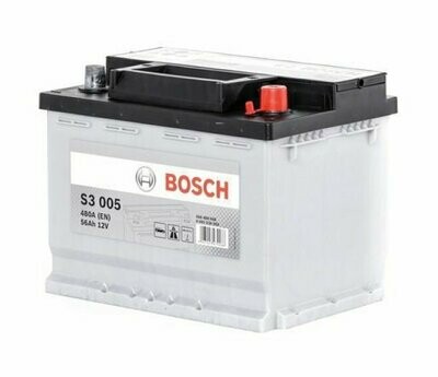 BOSCH - BATTERIA AVVIAMENTO AUTO S3 005 12V 56Ah 480A/EN