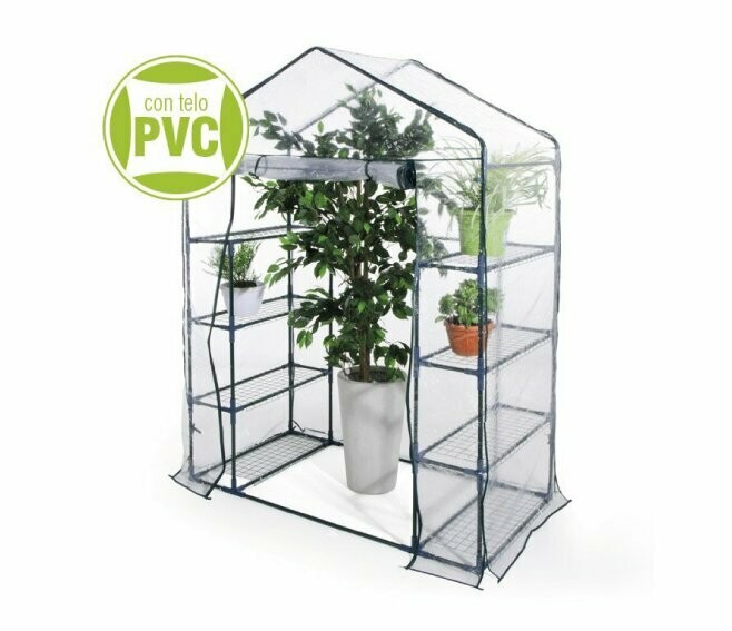VERDELOOK - SERRA DA GIARDINO IN METALLO VERNICIATO, A CASETTA CON 8 RIPIANI E TELO IN PVC, 144X74X195, PER PROTEZIONE PIANTE DI MEDIE E GRANDI DIMENSIONI, GIARDINAGGIO VERDELOOK - SERRA DA GIARDINO IN METALLO VERNICIATO, A CASETTA CON 8 RIPIANI E TELO IN PVC, 144X74X195, PER PROTEZIONE PIANTE DI MEDIE E GRANDI DIMENSIONI, GIARDINAGGIO