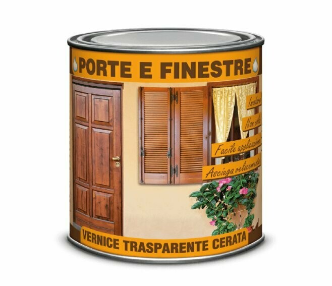 VELECA - PORTE E FINESTRE VERNICE TRASPARENTE CERATA 750 ML.