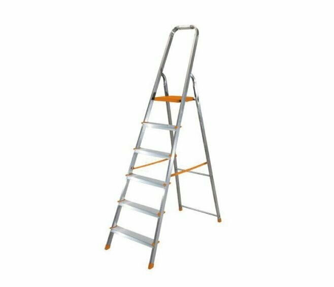 FACAL - EURODOMUS NORMAL SCALA DOMESTICA IN ALLUMINIO 6 GRADINI PORTATA 150 KG. 188 CM.