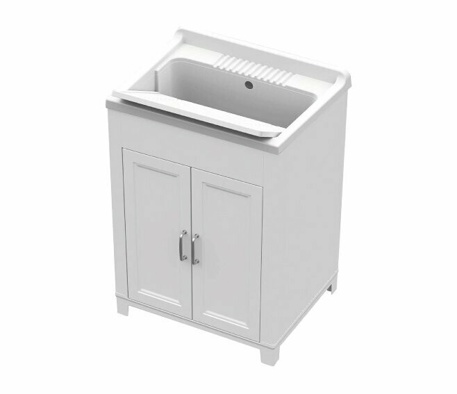 MONGARDI - MOBILE LAVATOIO IN RESINA CON LAVELLO 60X50X84 E ASSE