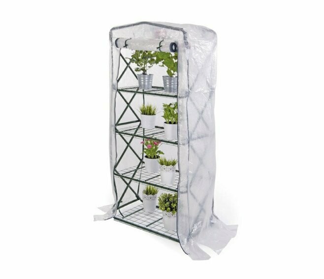 VERDELOOK - SERRA 4 RIPIANI PIEGHEVOLE CON TELO PE 67X44X160 CM.