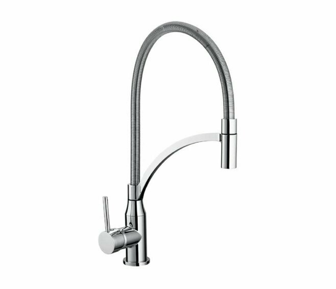 IDRO BRIC - ATLANTA MISCELATORE MONOCOMANDO LAVELLO BOCCA ALTA C/DOCCETTA ESTRAIBILE CROMO
