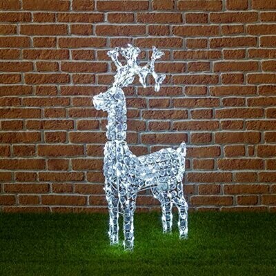 LOTTI - RENNA LED 3D DA ESTERNO LUCE BIANCA H.90 CM. 27299