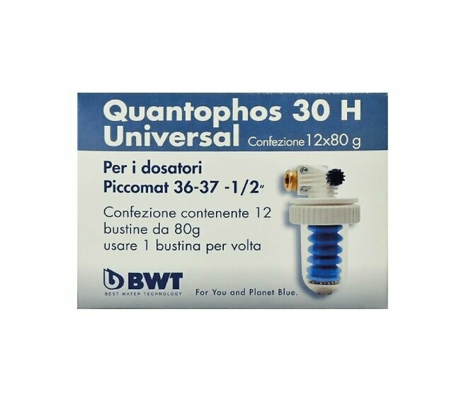 BWT - QUANTOPHOS 30 H UNIVERSAL POLIFOSFATI IN POLVERE CONFEZIONE 12 BUSTE DA 80 GR. - 160320