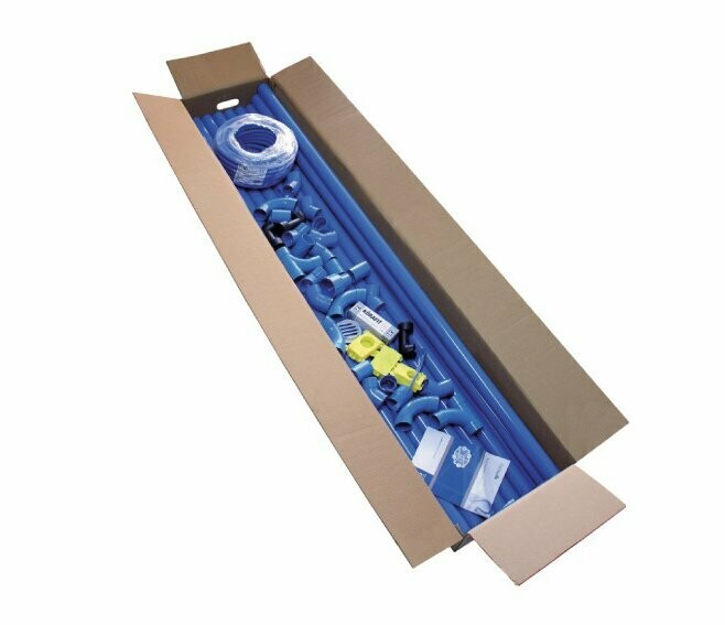 AERTECNICA - SET PREDISPOSIZIONE 3 PUNTI PRESA BLU IMPIANTO NEW AIR + 1 PUNTO PRESA DI SERVIZIO Ø 50 (TUBO ML.2) TR024R