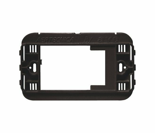 AERTECNICA - SUPPORTO ADATTATORE PER PLACCA SISTEMA 45 GRIGIO CHIARO NA678