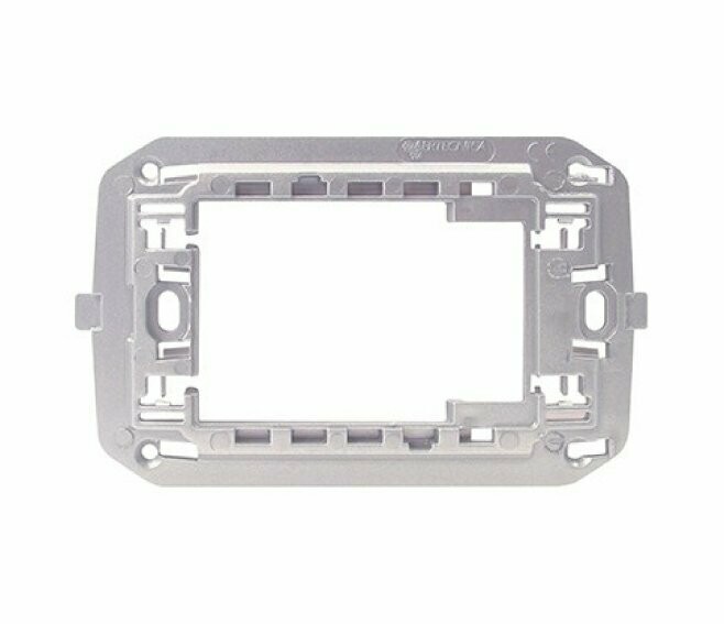AERTECNICA - SUPPORTO ADATTATORE PER PLACCA GEWISS CHORUS GRIGIO METAL CHIARO LUCIDO NA691