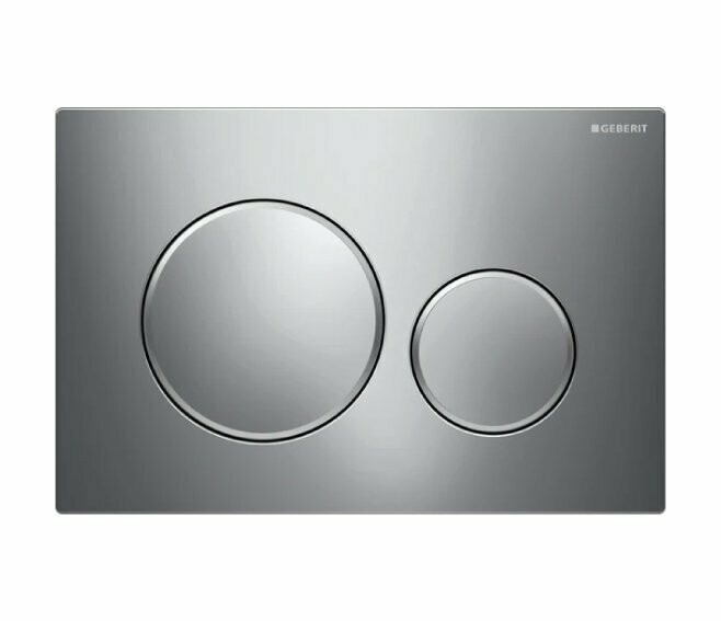 GEBERIT - SIGMA20 PLACCA DI COMANDO DOPPIO TASTO CROMO LUCIDO / ANELLI CROMO SATINATO 115.882.KH.1
