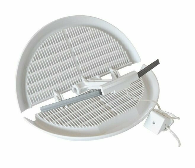 EDIL PLAST - LA VENTILAZIONE GRIGLIA PIEGHEVOLE DENTRO/FUORI CON RETE DN. 170 BIANCO DFR140B