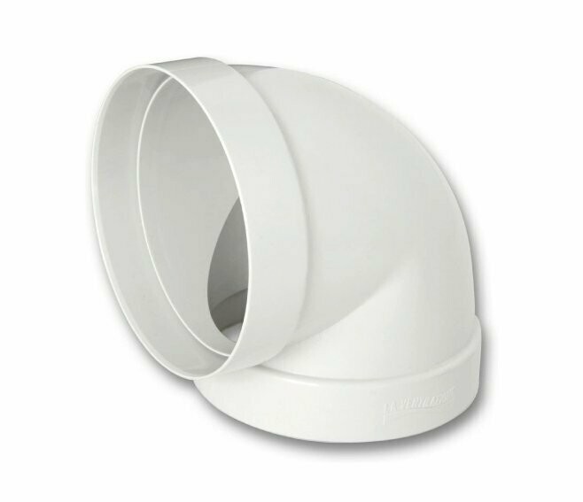 EDIL PLAST - LA VENTILAZIONE CURVA 90° PER TUBO CANALIZZATA IN ABS DN. 100 MM BIANCO CCR100B