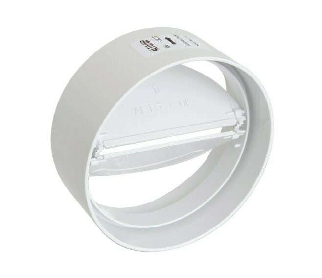 EDIL PLAST - LA VENTILAZIONE GIUNTO CON VALVOLA ANTIRITORNO ARIA Ø 100 MM BIANCO CVL100B