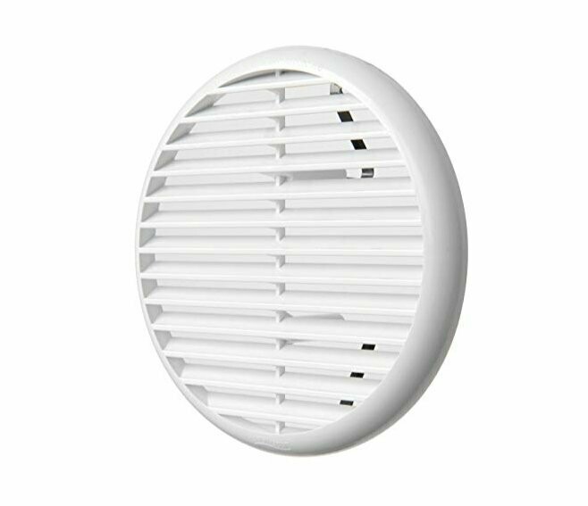 EDIL PLAST - LA VENTILAZIONE GRIGLIA TONDA UNIVERSALE CON MOLLE Ø 106 MM FORO Ø 40/80 MM BIANCO TU100B