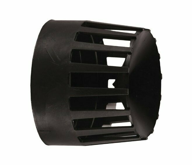 ATI - TERMINALE SCARICO ORIZZONTALE NYLON MASCHIO DN. 80 NERO MM. 10-8S