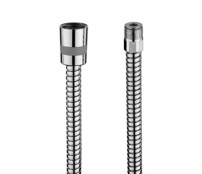 BOSSINI - FLESSIBILE DOCCIA DOPPIA AGGRAFFATURA DN. 12 MM. 15X1M X 1/2”F CROMO A00400C00030001