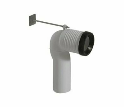 GALASSIA - CURVA TECNICA PER SCARICO PAVIMENTO TRASLATO REGOLABILE DA 6 A 14 CM. 9064
