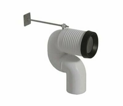 GALASSIA - CURVA TECNICA PER SCARICO PAVIMENTO TRASLATO REGOLABILE DA 16 A 20 CM. 9065