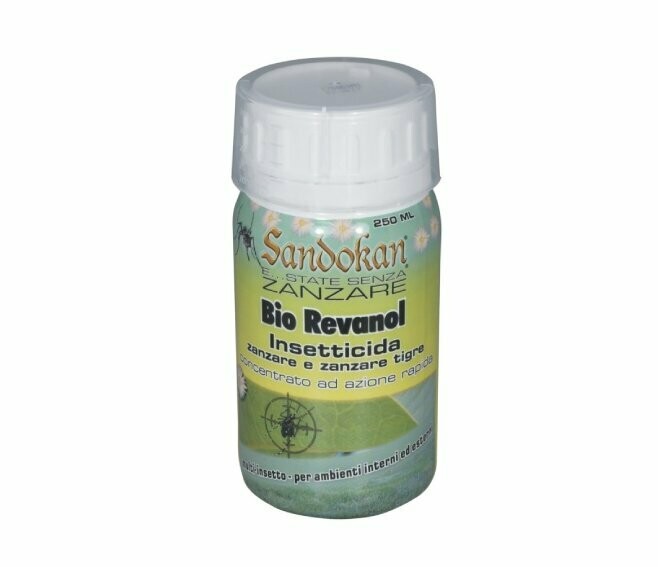 SANDOKAN - INSETTICIDA LIQUIDO ANTI ZANZARE BIO REVANOL CONCENTRATO 250 ML