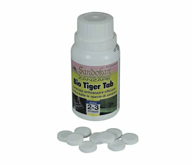 SANDOKAN - BIO TIGER TAB LARVICIDA ANTIZANZARE IN PASTIGLIE EFFERVESCENTI 100 COMPRESSE