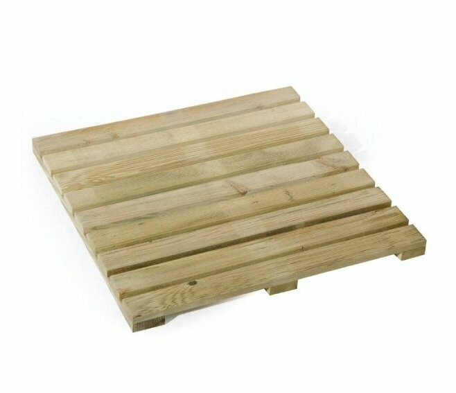 VERDELOOK - MATTONELLA MODULARE IN LEGNO IMPREGNATO PER PAVIMENTAZIONE DA ESTERNI 50X50X3,2 CM.
