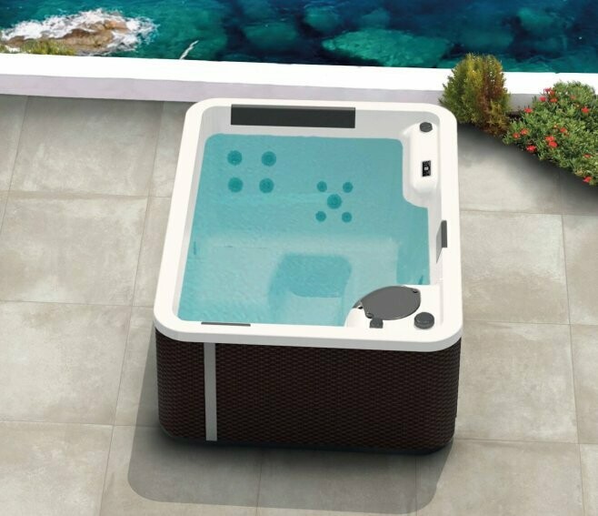 KINEDO - GRANDFORM HAPPY SPA A300 MINIPISCINA 3 POSTI BIANCO/RATTAN 230X160X78 CM. HPP#A300