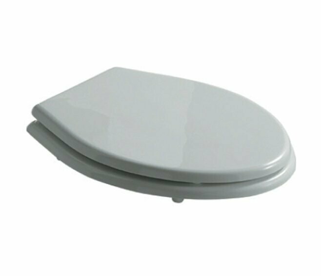GALASSIA - ETHOS SEDILE PER WC IN LEGNO CON CERNIERE CROMATE BIANCO 8495