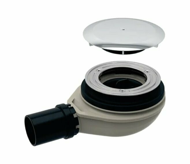 GEBERIT - SIFONE PER PIATTO DOCCIA DN. 90 CON TAPPO PER PILETTA CROMO SCARICO PE 150.583.21.1