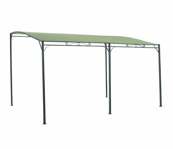 C.R.O. - GAZEBO PERGOLA IN METALLO COLORE ECRU' 5 PALI