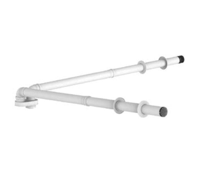 ATI - KIT SCARICO FUMI SDOPPIATO ORIZZONTALE DN. 80 PER SECURITY SX160/800 AKIT22