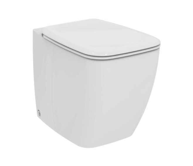 IDEAL STANDARD - 21 VASO A TERRA FILO PARETE CON SEDILE SLIM BIANCO T320001