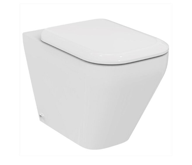 IDEAL STANDARD - TONIC II VASO A TERRA FILO PARETE AQUABLADE CON SEDILE SLIM K317301