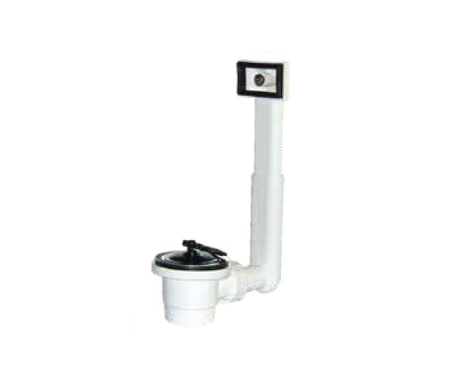 CR - 3230 PILETTA INOX 1" 1/2 CON TROPPOPIENO E TAPPO CP26C2T17