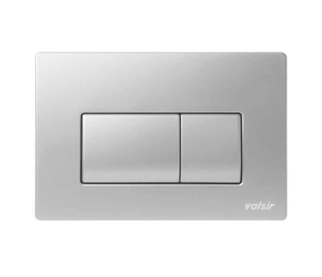 VALSIR - PLACCA DI COMANDO MECCANICO P1 CROMO SATINATO DOPPIO TASTO VS0871337