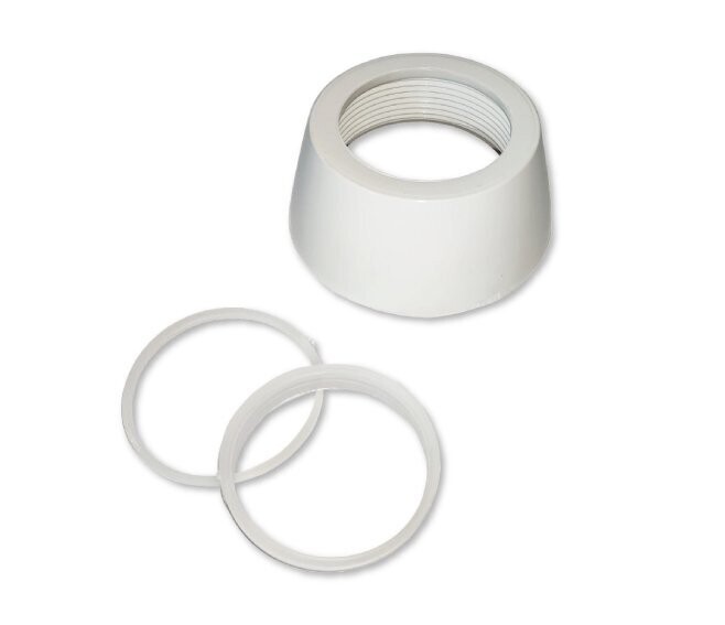 KARIBA - KIT DADONE COMPLETO DN. 50 MM. BIANCO PER CASSETTE ESTERNE DI RISCIACQUO 214031