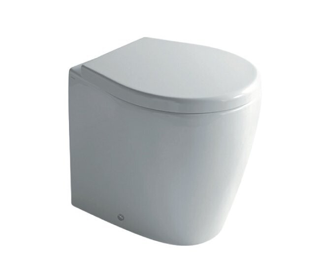 GALASSIA - XES VASO WC A TERRA IN CERAMICA CON SCARICO UNIVERSALE BIANCO 9909