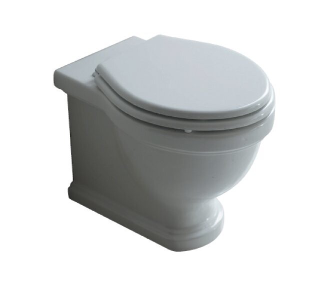 GALASSIA - ETHOS VASO WC A TERRA 38X55 CM. IN CERAMICA BIANCO CON SCARICO UNIVERSALE S/P 8437