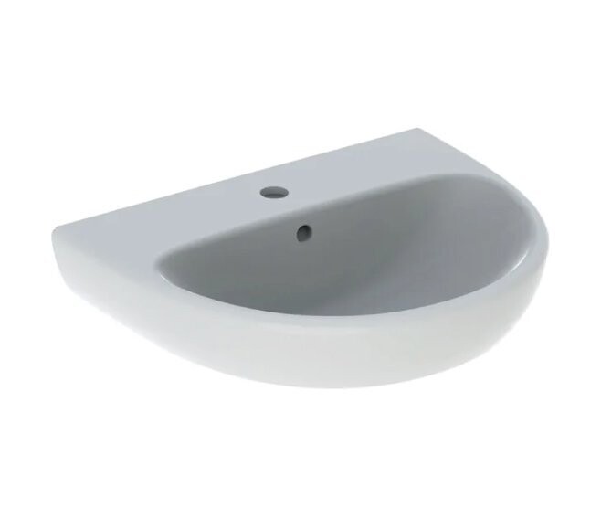 GEBERIT - SELNOVA LAVABO 55 CM. MONOFORO IN VETROCHINA BIANCO 500.315.01.7