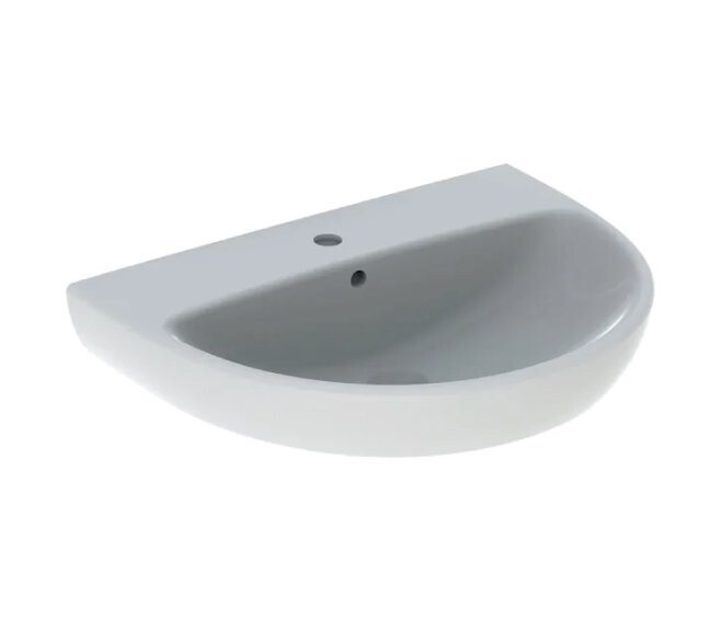 GEBERIT - SELNOVA LAVABO 65 CM. MONOFORO IN VETROCHINA BIANCO 500.297.01.7