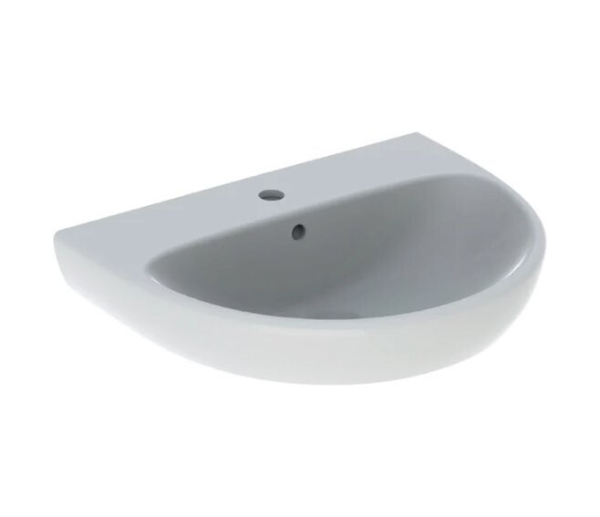 GEBERIT - SELNOVA LAVABO 60 CM. MONOFORO IN VETROCHINA BIANCO 500.305.01.7