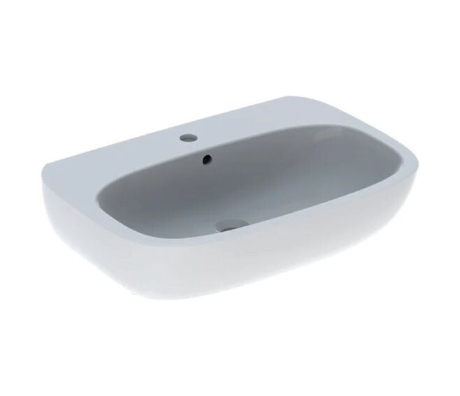 GEBERIT - FANTASIA LAVABO 65 CM. MONOFORO IN GRES PORCELLANATO BIANCO 500.863.00.1