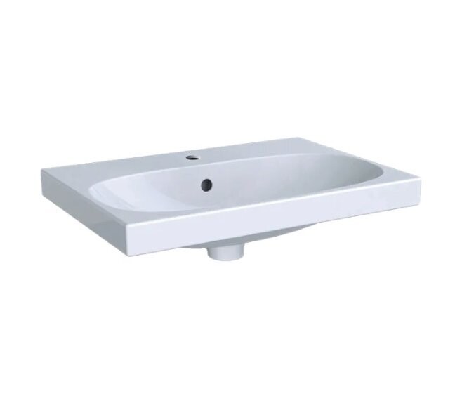 GEBERIT - ACANTO LAVABO SOSPESO 60 CM. COMPATTO IN GRES PORCELLANATO BIANCO 500.631.01.2
