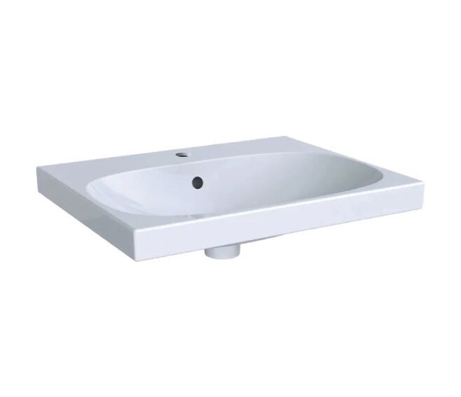 GEBERIT - ACANTO LAVABO SOSPESO 60 CM. IN GRES PORCELLANATO BIANCO 500.620.01.2
