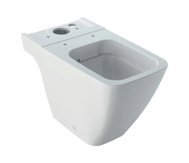 GEBERIT - ICON SQUARE VASO WC A PAVIMENTO A CACCIATA PER CASSETTA DI RISCIACQUO ESTERNA RIMFREE BIANCO 200930000